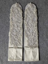 Stylish White Lace Fingerless Gloves, Party/ Wedding, One Size Fits, Whimsey