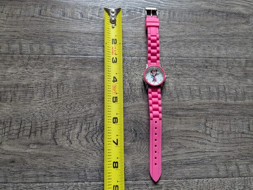 Disney Collection Minnie Mouse Women Girls Watch Pink Silicone Band New Battery - Picture 8 of 8