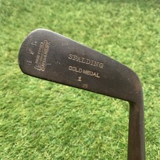 Antique Spalding Gold Medal Putter Hickory Shaft RH 32.5" A5 1910