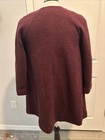 H&M Wool blend Collarless Women's Coat Size 4 US Burgundy — photo 4