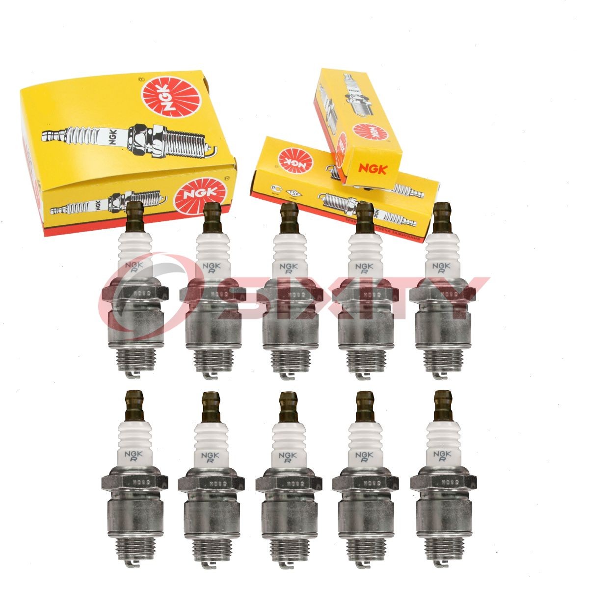 10 pc NGK 3841 BR2-LM SOLID Standard Spark Plugs for 759-3338 Ignition Wire rs