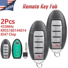 2 For 2013 2014 2015 Nissan Altima 5 Buttons Keyless Entry Smart Remote Key Fob