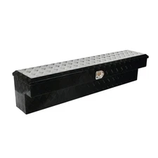 60"x13"x14" Black Aluminum Side Mount Tool Box Pickup Trailer Truck Storage+Lock