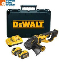 DeWalt DCG460X2-GB 54v XR FLEXVOLT Brushless 230mm Angle Grinder Inc 2x DCB54...