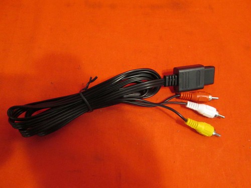 Standard Composite AV Video Cable For Nintendo 64 N64 SNES Very Good 3766