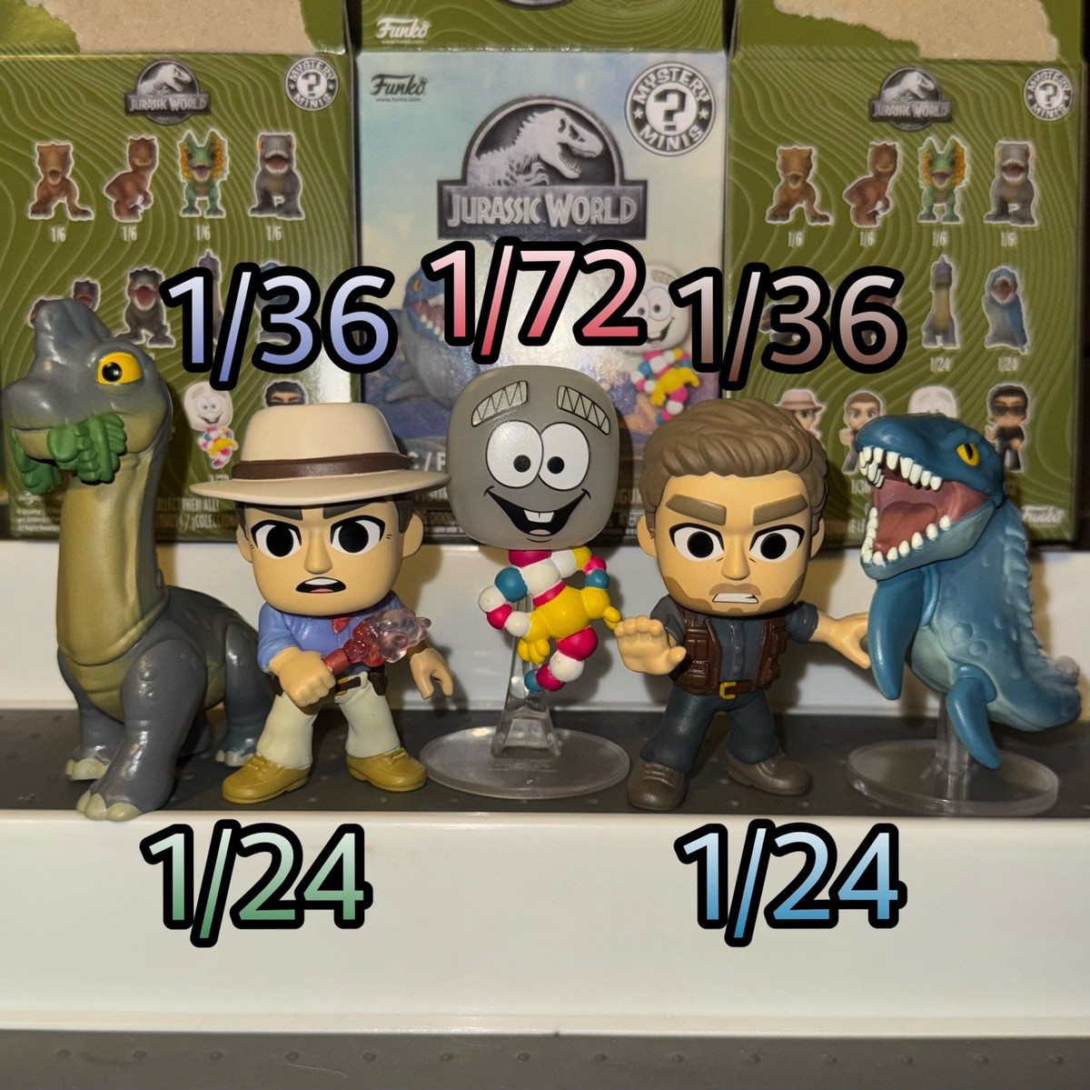 1/72 Mr. DNA Jurassic World Funko Mystery Mini Lot of 5 Dr. Alan