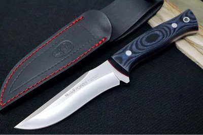 Muela Knives Pointer-12M Fixed Blade - Micarta Handle / Black Leather Sheath