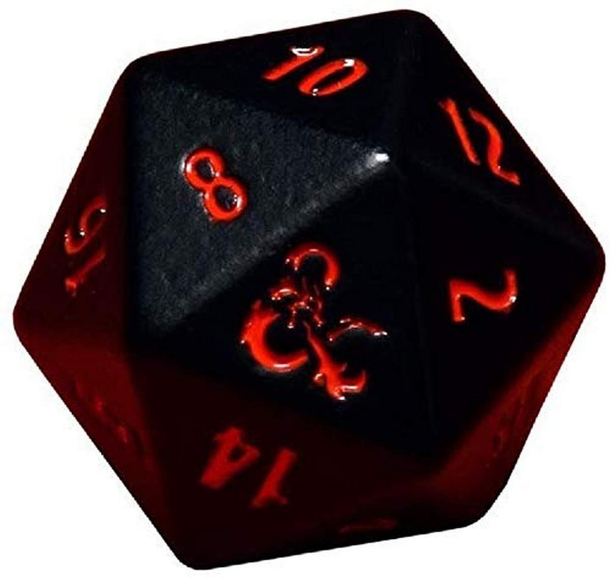 Ultra Pro E-86855 Dungeons - Dragons-Heavy Metal Black and Red D20 Dice Set