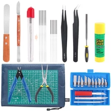 Rustark 36 Pack 3D Printer Tool Kit, 0.4mm 0.35 mm Cleaning Needle, Carving K...