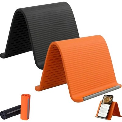 Portable Foldable Silicone Aluminum Holder Flexible Phone Stand Anti-Slip Mount
