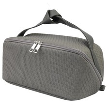hhhouu Large PU Leather Makeup Bag with Handle, Travel Cosmetic Organizer Cas...