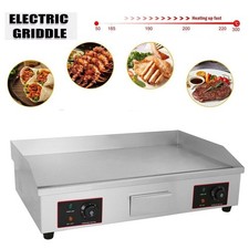 Commercial Electric Griddle Kitchen Hot plate Countertop Plancha BBQ Grill Bacon