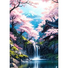 QQYRHN Cherry Blossom Diamond Painting Kits for Adults Beginners, 5D UCQQ213