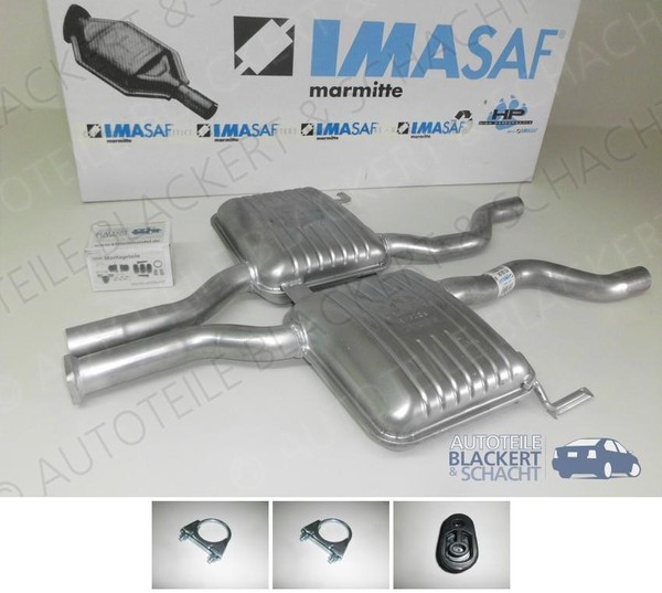 Imasaf Auspuff Mitteltopf + Anbauteile für Ford Escort RS Cosworth 4X4 1992-1998-image