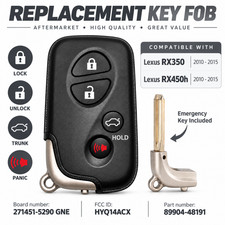 For Lexus Rx350 Rx450h 10 11 12 13 14 2015 Smart Key Fob Hyq14acx 271451-5290