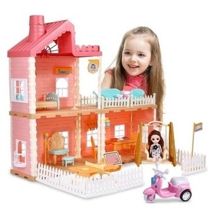 Dollhouse for Girls 3 Rooms 19Inch