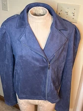 LC Lauren Conrad Long Sleeve Full Zip Velvet Moto Jacket Womens Large New