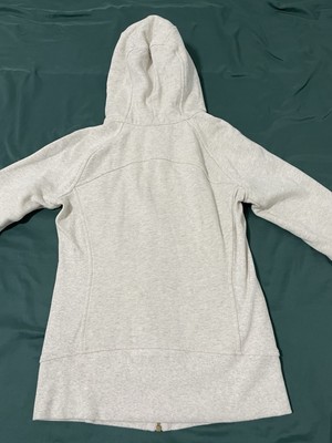 LULULEMON - SCUBA FULL ZIP HOODIE - MEDIUM - HEATHERED LIGHT IVORY