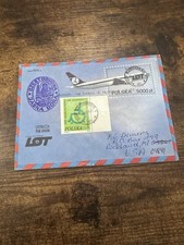 Poland 1993 Airmail Cover LOT Plane Stamp Religious Art Canceled