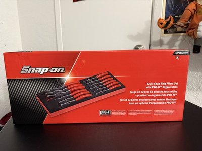 #ad Snap on Tools USA NEW RED 12pc Master Snap Ring Pliers Foam Set SRPCR1200FR $499.99