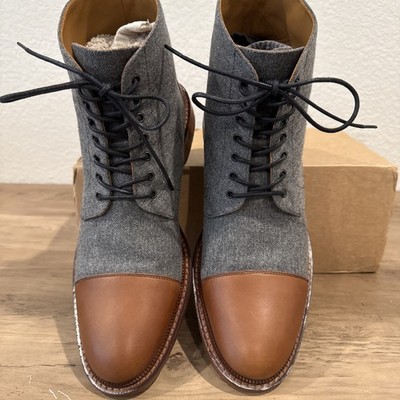 Mens TAFT JACK Cap Toe Tie Boot Cap Toe Wool Leather Made in  display picture 3