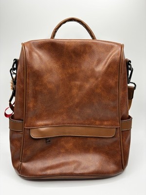 Cheruty Anti-Theft Women's Backpack Purse PU Leather Casual Medium NWOT