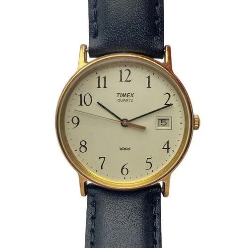 VTG Timex LA Cell Mens Watch 32mm - Fresh Battery - Adjustable Leather Strap WR