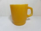 Vtg retro Fire King milk glass orange stacking coffee mug