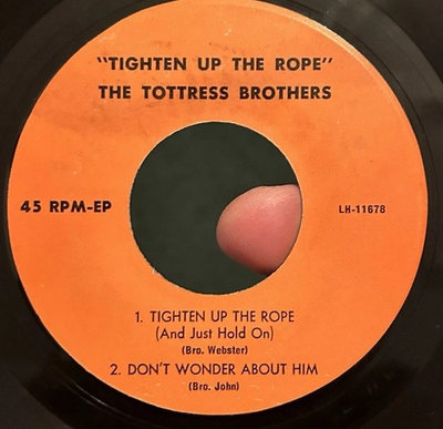 #ad #ad RARE Gospel FUNK Soul EP 45 TOTTRESS BROTHERS Tighten Up The Rope VG Private $200.00
