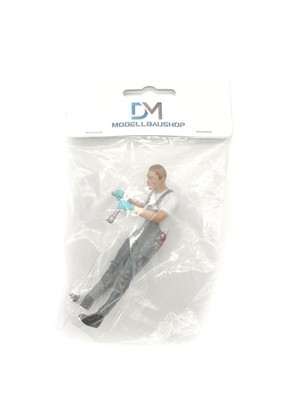 1:18 Resin Figur bemalt Mechaniker Werkzeug Garage Diorama Modellauto Tuning