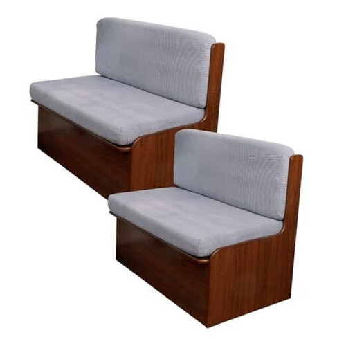 RV Dinette Cushion Covers Stretch 2 Bench Cover & 2 Backrest Cover Light Gray