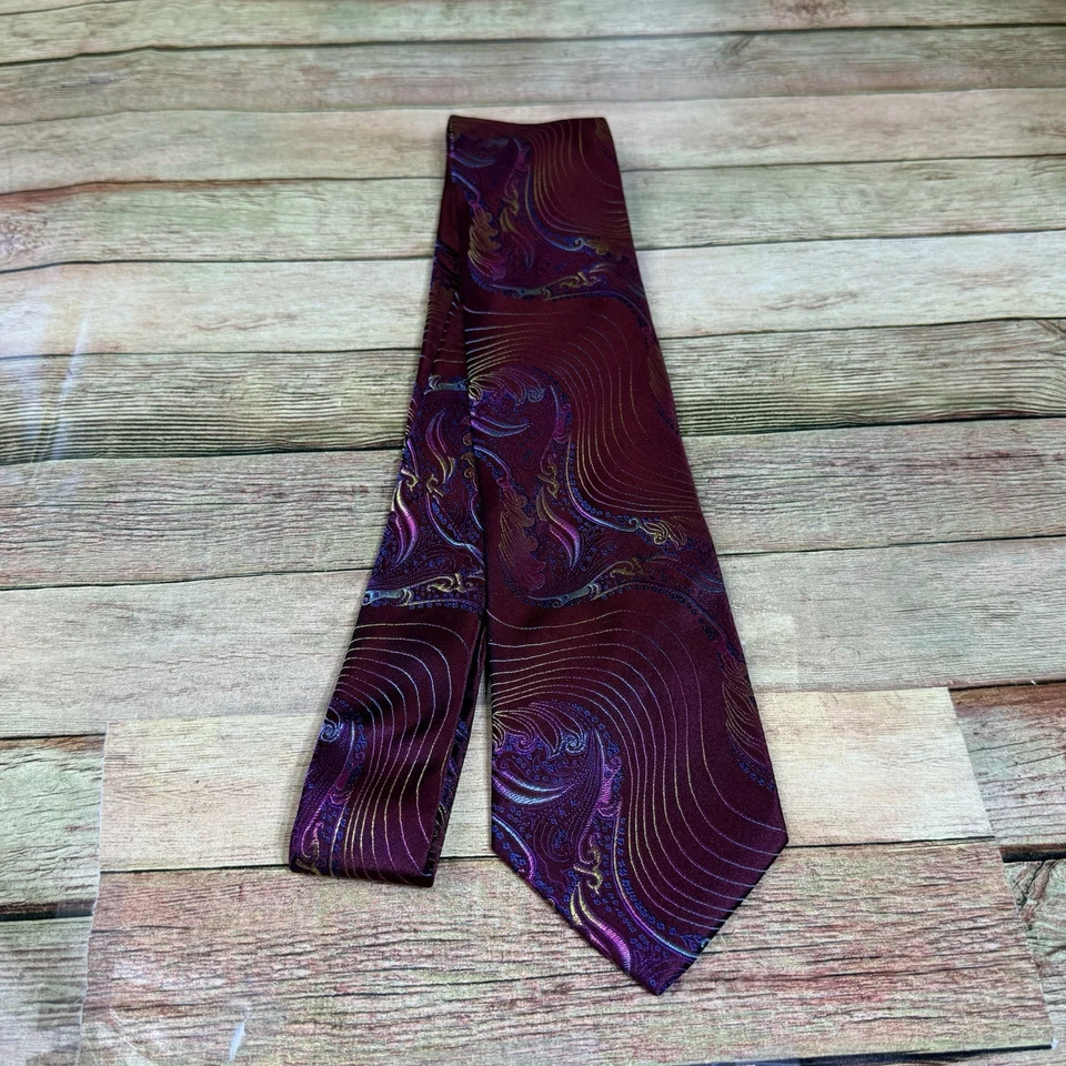 "Corbata Steven Land The Big Knot 100 % seda cachemira 63"" X 3,5"" de lujo" Foto 2 de 4