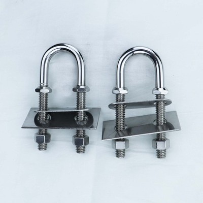 2 PCS 4 Inch Stainless Steel Marine Boat Stern Bow Eye Tie Down U Bolt