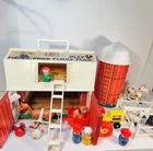 Vintage Fisher Price Little People Farm Barn and Silo #915. COMPLETE