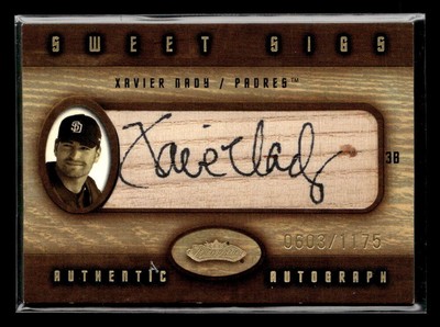 2002 Fleer Showcase Xavier Nady Sweet Sigs Autograph Auto /1175 Padres FX2352