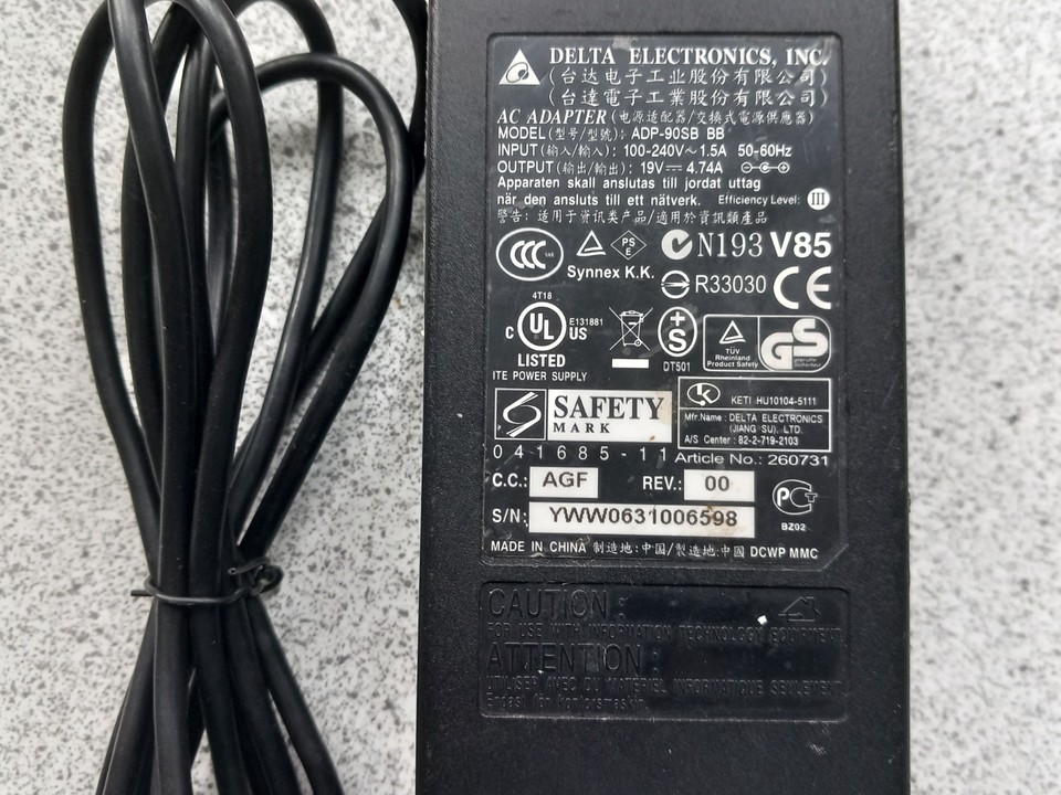 Delta Electronic for Laptop Asus Adapter Battery Power Supply ADP-90SB ...