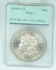 1890-CC PCGS MS61 Morgan Silver Dollar rattler Holder