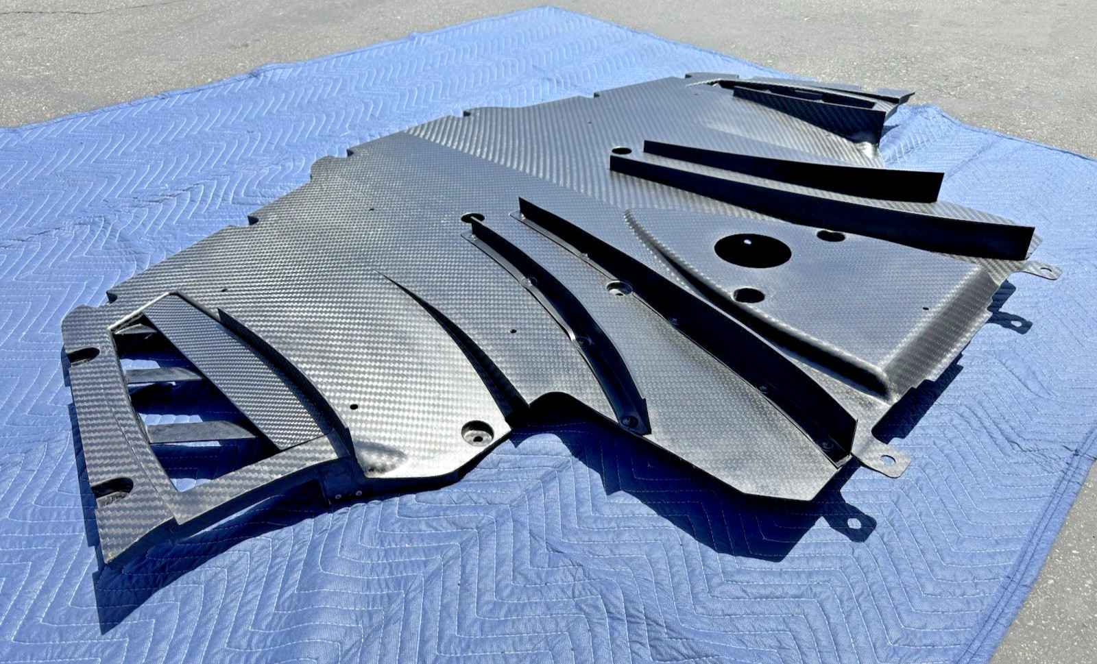 Ferrari 488 Challenge Carbon Fiber Front Bumper Splitter Undertray Panel Shield
