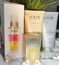 Soleil Moroccan Shampoo Conditioner Trio Miracle Oil Hair Care Luxury Bundle NEW