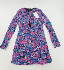 ZARA Floral Print Long Sleeve Dress Women's Size S NWT Multicolor