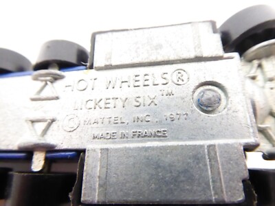 VTG Hot Wheels Lickety Six Blue Toy Race Car 1977