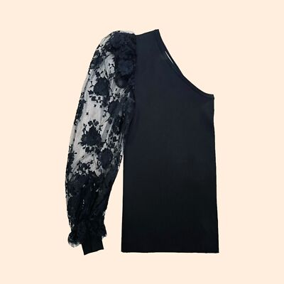 Givenchy One Shoulder Mesh Top