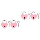 4 Pcs Padlock Wedding Padlocks Heart Shaped Decorative Mini Metal