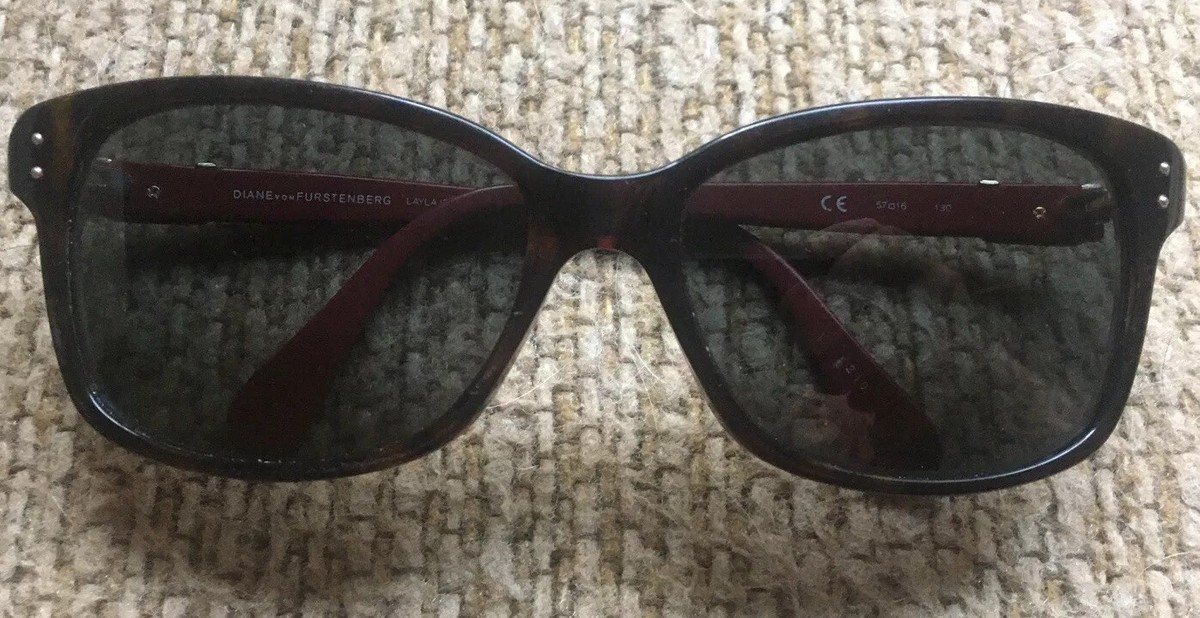 Diane Von Furstenberg Eyeglasses DVF568S 57▫️16 130 Dark Tortoise Frame