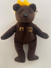 1998 Bamm Beanos Bear - 21 Sammy Sosa - Salvinos Home Run Kings Vintage Plush