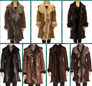 waterfall shearling coat