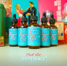 Organic PREMIUM Beard Oil, 100% Natural, Uncented  *Promotes Beard Growth* USA