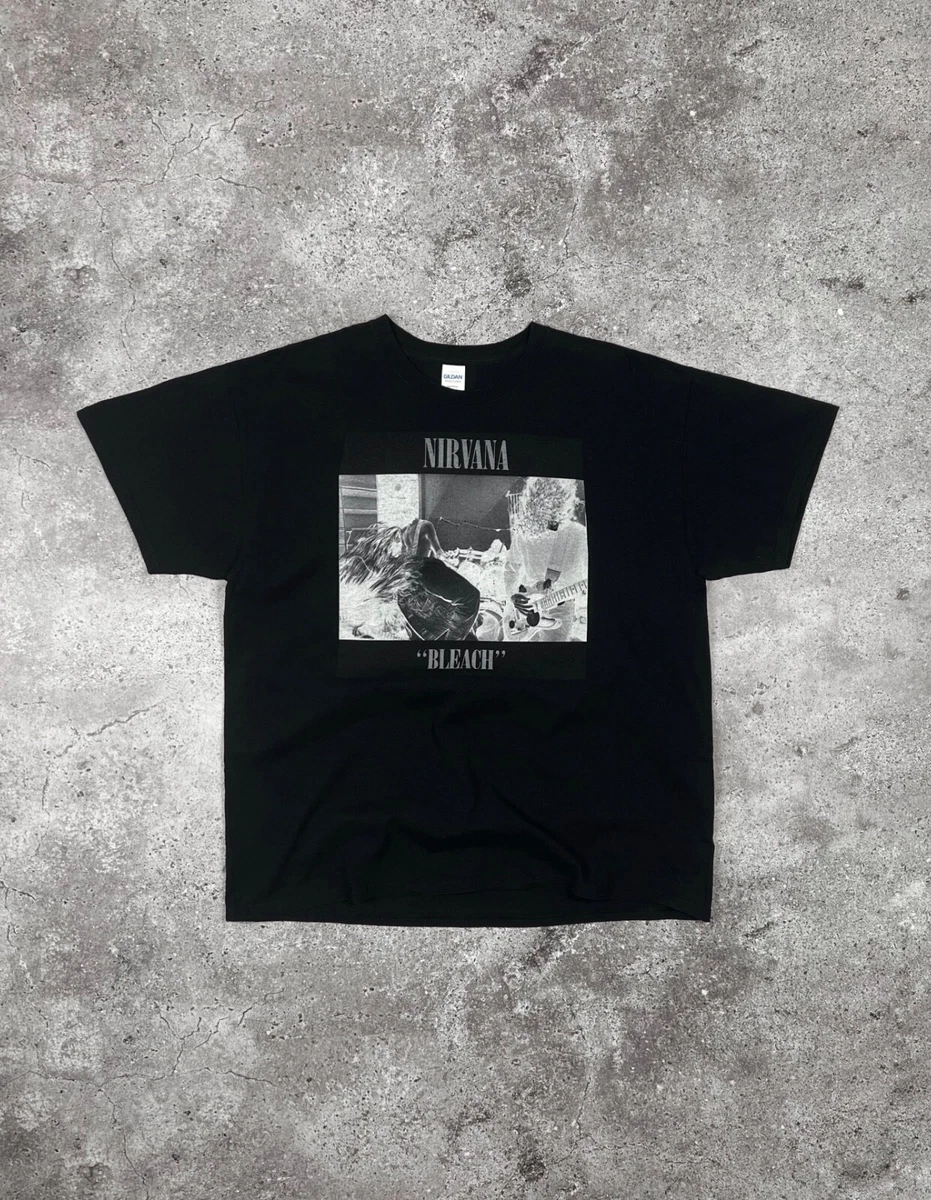 T-shirt Vintage Hanes Nirvana Bleach Tour 1990 - Taille L Homme - Grunge Années 90