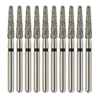 Dental Diamond Burs Round End Taper FG 856/018SC Super Coarse Grit Black