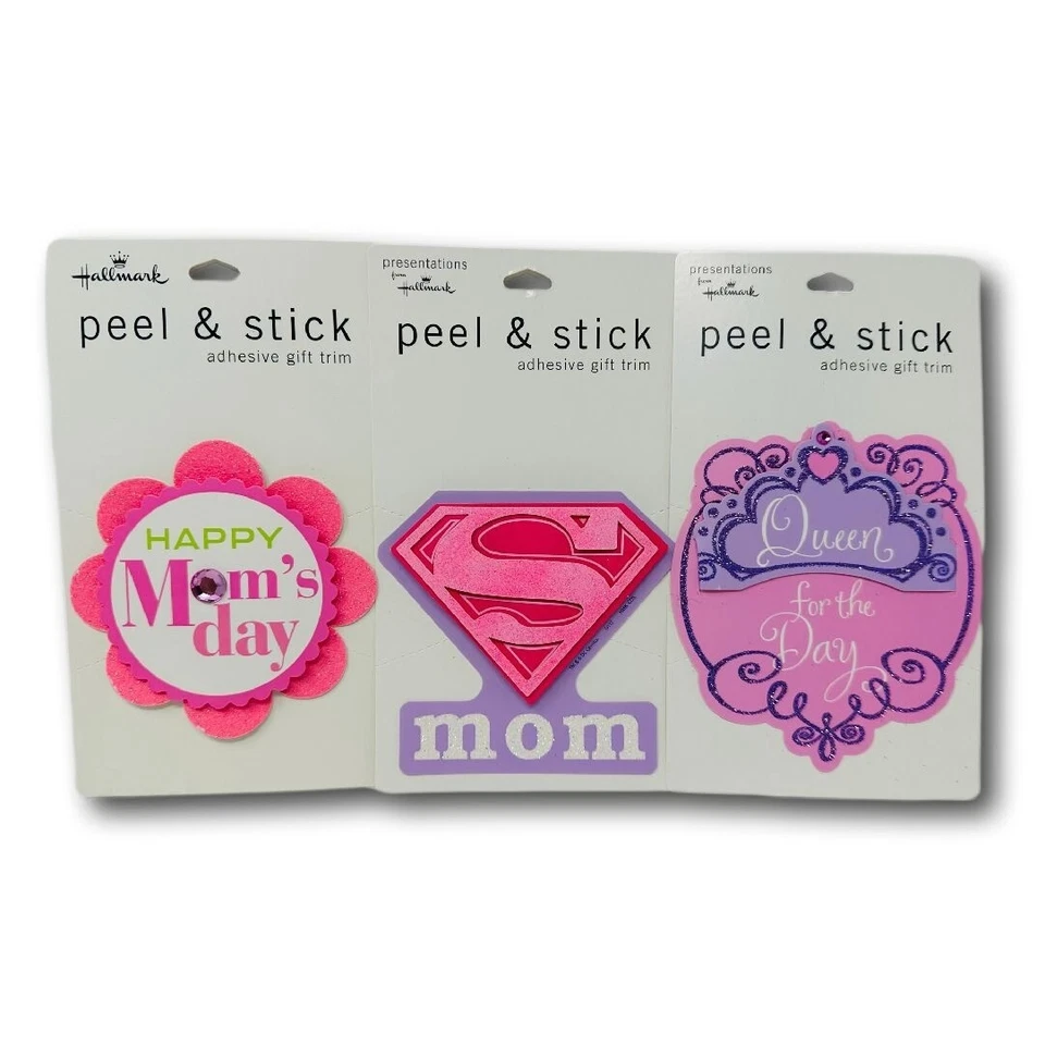 Lote de 3 Adhesivos Día de la Madre Regalo Recortes Pelar y Pegar Sello Foto 2 de 3